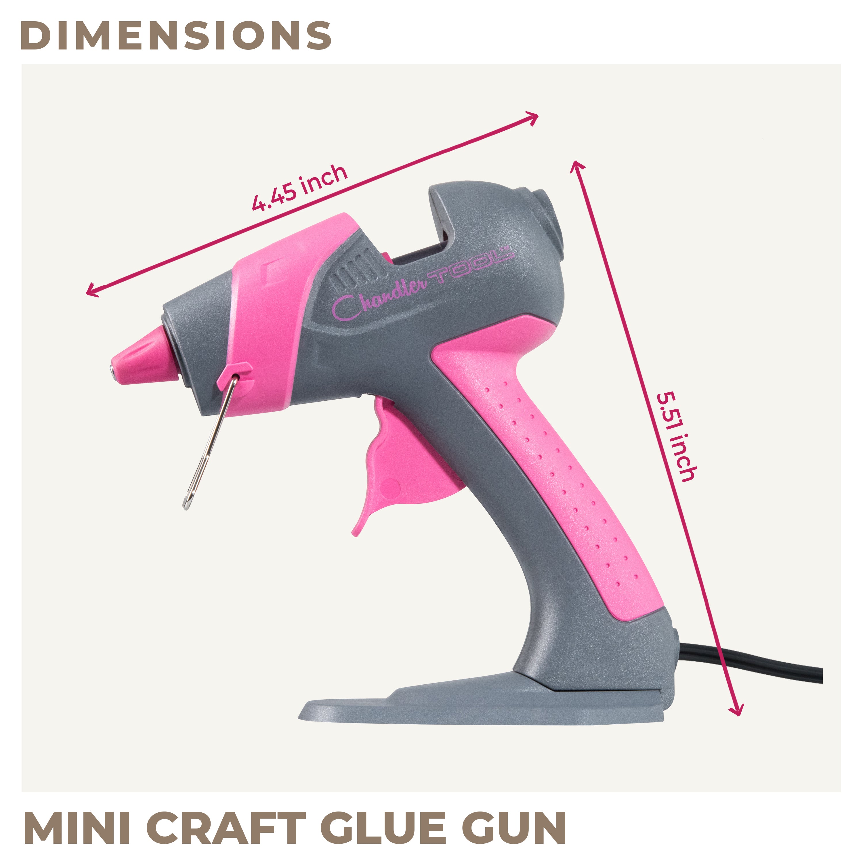 Neon Glue Gun Dot Frame  Club Chica Circle - where crafty is contagious